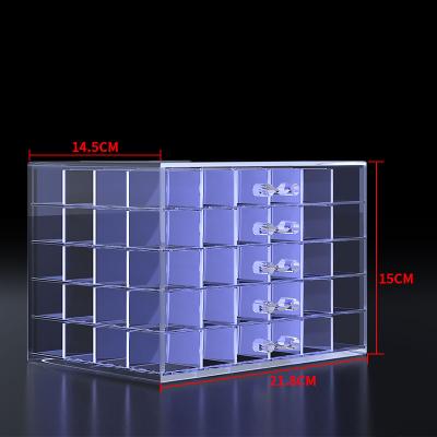 China Minimalist Transparent Nail Art Display Box Plastic Cosmetic Box Organizing Nail Art Organizing Storage Box for sale