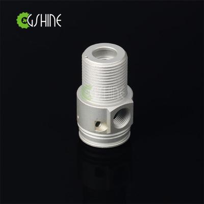 China Aluminum OEM Customized CNC Machining Aluminum Male Threaded Joint For Mechanical Industrial for sale