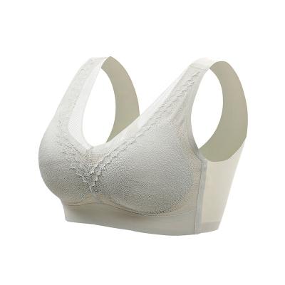 China New Arrival QUICK DRY fashion seamless wireless bra with lace women high quality healthy underwear for yoga&gym latex soft bra for women for sale