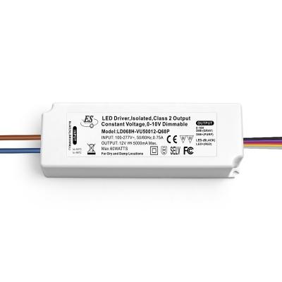 China 3 Years Warranty 60W 12V 5A AC-DC Constant Voltage LED Driver With 0/1-10V Dimming for sale