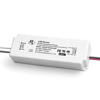 China Fully potted suitable for both dry and wet site applications. ES CE 75W 24Vdc 3.2A Output 230VAC Input Constant Voltage Power Supply Triac Dimming LED DRIVER for sale