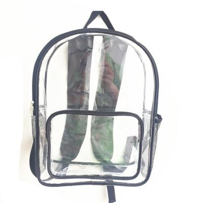 China Waterproof Outdoor Clear Transparent Pvc School Backpack With Color for sale