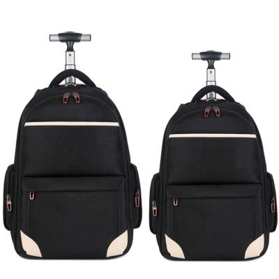 China Hot Sale Hand Trolley Laptop Travel Bag Waterproof Removable Luggage Wheeled Backpack Rolling Backpacks for sale