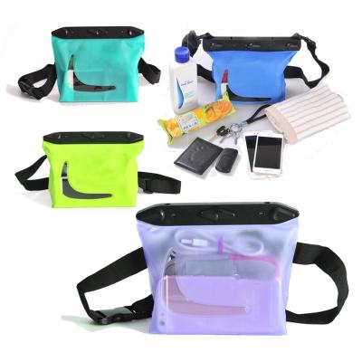 China Multi Color Water Proof Underwater Swimming Phone Chest Pocket PVC Waist Bag Fanny Hip Packs For Travel Beach for sale