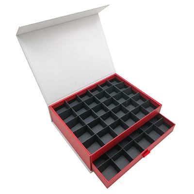 China Recycled Materials Chocolate Packaging Magnetic Paper Gift Boxes With Divider Cardboard Customized Empty Wedding Chocolate Boxes for sale