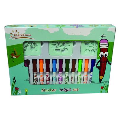 China Educational Toy MARKER INKJET SET 10 Colors Marker Drawing Set for sale