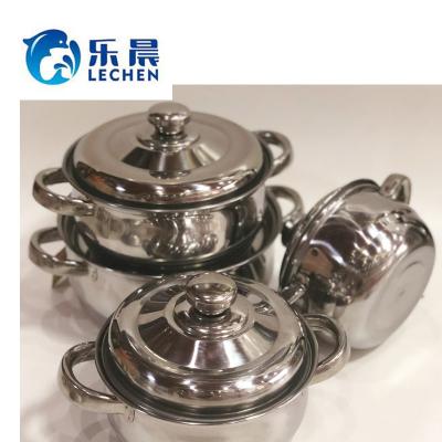 China Sustainable Stainless Steel Pot SetsCasserole Soup Pot Set Stock Pot 4pcs/3pcs for sale