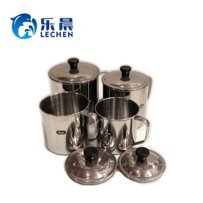 China Sustainable Stainless Steel Mug With Lid Handle Coffee Mug Tea Cup 410 9cm/10cm/11cm/12cm/13cm for sale