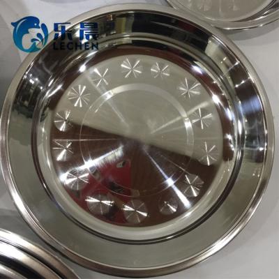 China 201 Stainless Steel Plates Tray Kitchen Thickened Deep Plate Sustainable Food Dish for sale