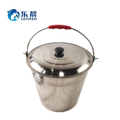 China Mondern Bucket Stainless Steel Ice Bucket Household Broom Bucket With Lid Handle Steel Sheet for sale