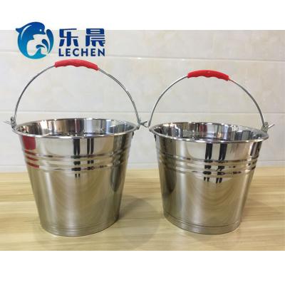 China Stainless Steel Bucket 10l Beer Wine Bucket Ice Bucket Water Barrel 410 Sustainable Home Appliance for sale