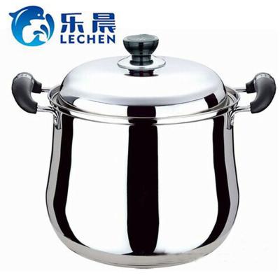 China Durable 201Stainless Double Bottom Steel Drum Cooking Pot Set For Cook Pot Cookware Kitchen Sets With Steel Lid for sale