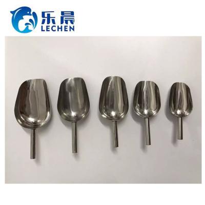 China Stainless Steel Shovel Ice Scraper Durable Non Magnetic Round Flour Shovel Grain Scoop Shovel for sale