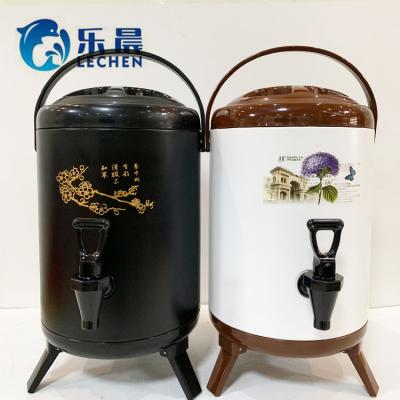 China Red club 2019 new preservative heat club milk tea bucket milk tea insulation barrel stainless steel tea barrel red for sale