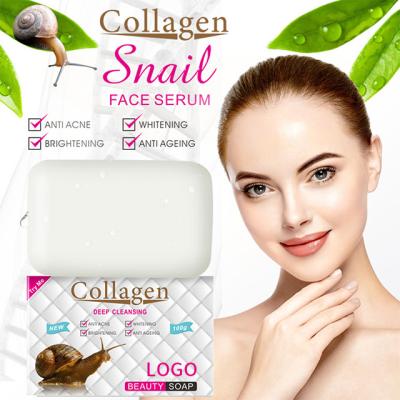 China Private Label Skin Care Snail Soap Base Cleansing Snail Whitening Bath & Body Handmade Soap for sale