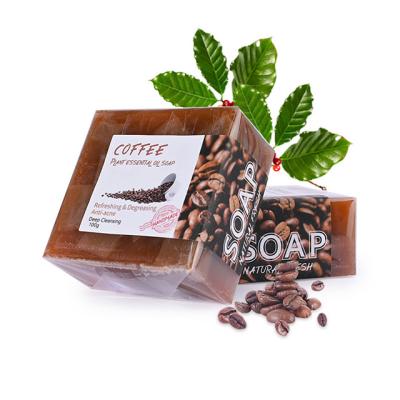 China Private Label Size Custom Quality Foundation Natural Cleansing Acne Anti Whitening Organic Coffee Handmade Soap for sale