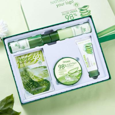 China OEM Private Label High Quality Organic Vegan Aloe Vera Face Acne Treatment Skin Nourishing Hydration Set for sale