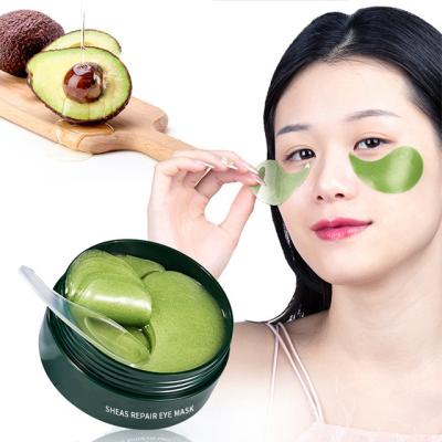 China Free Sample Avocado Eye Mask Dark Circles Skin Care Moisturizing Anti Wrinkle Collagen Best Under Eye Mask Patches For Dark Circles for sale