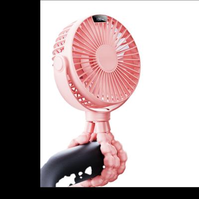 China Shake Your Octopus Pink Electric Rechargeable Portable Desktop Travel Head Tripod Mist Stroller Cooling Fan for sale