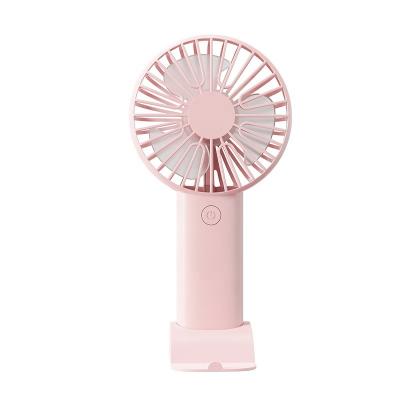 China Protable Mini Small Popular Rechargeable 800 Mah White Pink Blue Outdoor Portable Travel Mini Battery Pocket Fan for sale