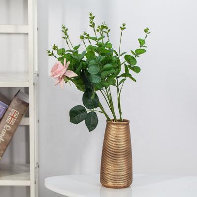 China European creative line GuYao modern minimalist decorative ceramic vase to pattern gold vase living room for sale