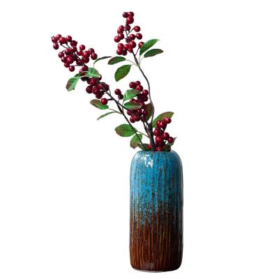 China Minimalist GuYao Simple Ceramic Vase Home Table Top Colorful Cylindrical Vase for sale