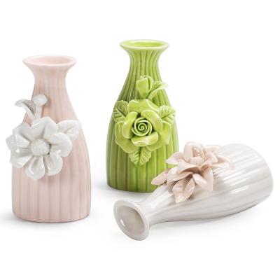 China GuYao Handmade Floral Ceramic Aromatherapy Bottle Simple Aromatherapy Oil Bottle Ceramic for sale