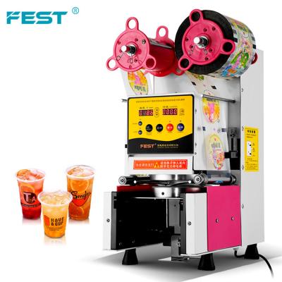 China Hotels Commercial Bubble Tea Sealing Machine Plastic Paper Cup Sealing Machine for sale