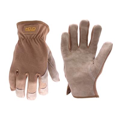 China HANDLANDY Long Lasting Wear Resistant Split Cowhide Rigger Leather Driving Garden Leather Gloves For Women for sale