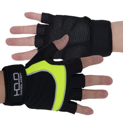 China High Quality Fingerless Gym Weightlifting Sports Gloves Gym Gloves Workout Sports Gloves HANDLANDY Gym for sale