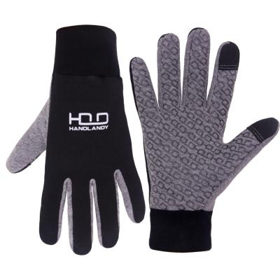 China Big Grip / Good Fit High Dexterity Knitted Handlandy Silicone Coating Jogging Reflective Outdoor Custom Running Cycling Other Sports Gloves for sale