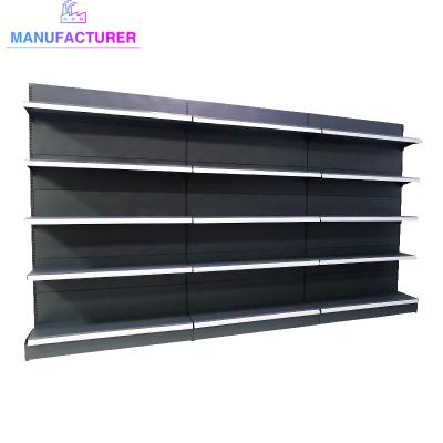 China 5 Layer Single Side Supermarket Shelf Food Display Cabinet Winery Products Display Rack For Supermarket for sale