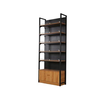 China 2021 Hot-selling Corrosion Protection Steel-Wood Combination Supermarket Stacking Rack / Shelves Steel Gondola Shelves for sale