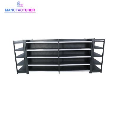 China 5 Layer Supermarket Shelf Competitive Price Single Side Four-column Ash Display Shelves Commercial Supermarket Shelves For Sale for sale