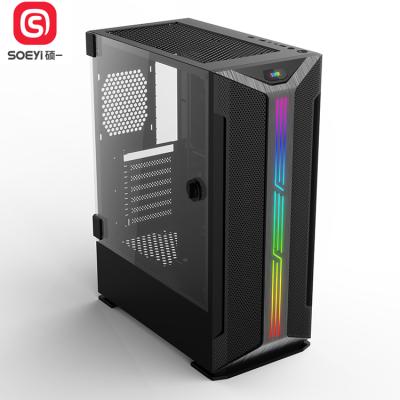 China With Fan Design Water Cooler Gaming Chassis Gaming Computer Case Support ATX Cooling 320mm MICRO Motherboard Hot for sale