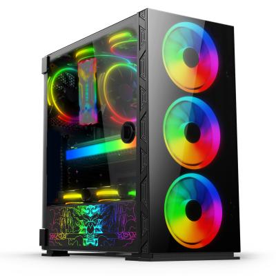 China With Fan Computer Accessories Hardware Game Gamer Case Desktop Tower OEM Custom Design All In One Cabinet Tower PC Case Computer for sale