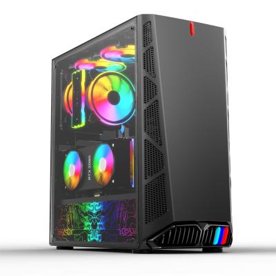 China With Fan Gaming PC OEM Desktop Tower Casing Gabinete GE La CPU Gamers Computer Case for sale