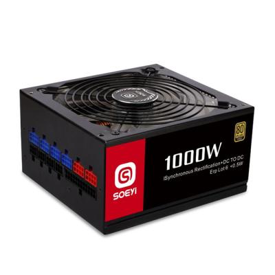 China High Efficiency 1000W Gold ATX Computer Case Power Supply ERP LOT6 80PLUS ATX-1000W APFC Switching PSU for sale