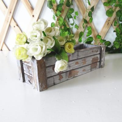 China Wooden whole white wooden plant pot sale pot shop store pot/wooden flower pot home and yard decoration for sale