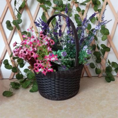 China Nautical Easter Woven Wicker Basket And Outdoor Gift Plant Pot Basket Packaging Designs Bulk for sale