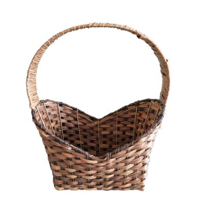 China Europe Imitate Red Rattan Woven Easter Wholesale-Wicker Disposable Baskets For Mothers Day for sale