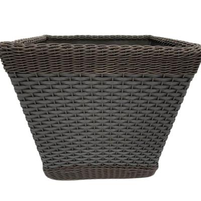 China Large Plant Pots Garden Planters Plastic Rattan PVC Pots Plastic Planter Handmade Eco-Friendly Large Indoor Outdoor Plastic Planter Pots For Garden for sale