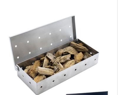 China Adjustable Size Wooden Chip Smoker Box of BBQ Gas and Charcoal Smoker Grill for Hotel, Canteen, Home Camping for sale