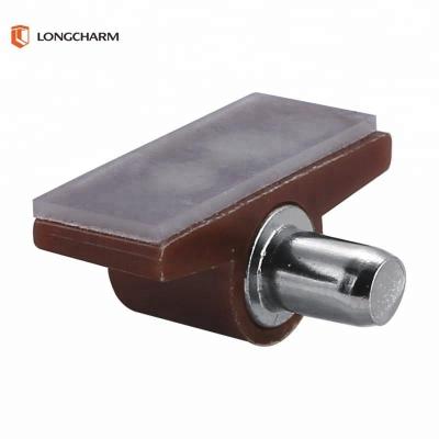 China Zinc alloy +Plastic furniture plastic screw wardrobe shelf support for sale