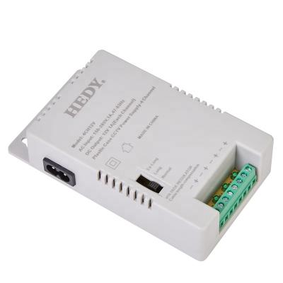 China 4 Channel 12V/13.5V/15V DC Output 48W CCTV Power Supply With Cable Length Compensation Switch 4CH12V for sale