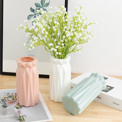 China Nordic Modern Plastic Flower Pot Basket Flower Vases Vase Living Room Decoration Ornament Nordic Home Flower Arrangement for sale