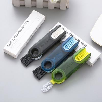 China Viable Tiny Cups Insulation Cup Gap Tool Milk Bottle Cup Mouth Cleaning Silicone Washing Brush Lid Cleaning Brush Viable for sale