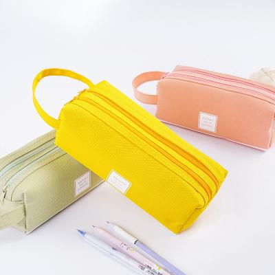 China Schools & The Offices Pencil Case Canvas Shape Pencil Case Cute Custom Printing Pencil Bag For School for sale