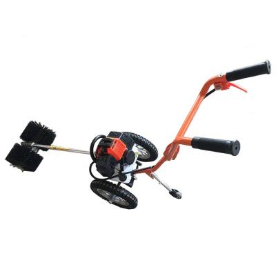 China Factory Hot Sale Gasoline Sweeper Machine Hand Held Grass Cutter With Wheels for sale