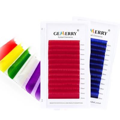 China Colored Volume Fans Eyelashes GEMERRY Easily Colored Fans 8 Colors 1s Eyelash Extensio C D Loop Color Individual Easy Blooming Multi Flower Eyelas Wimpern Quickly for sale